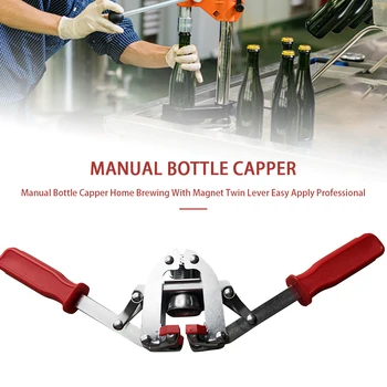 

Easy Apply Bar Twin Lever Kitchen Seal Manual Bottle Capper Wine Making Stable Portable Labor Saving With Magnet Home Brewing