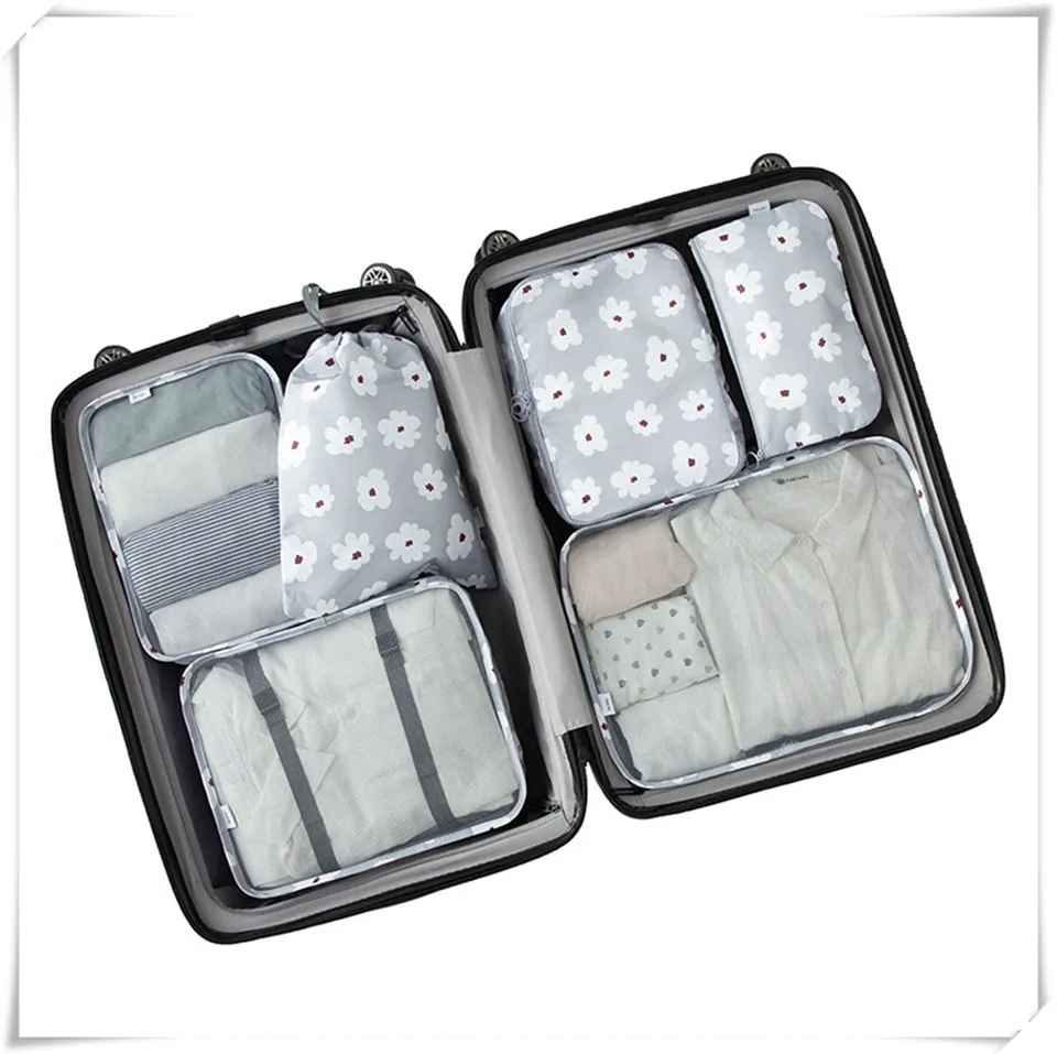 travel set d Flower gray
