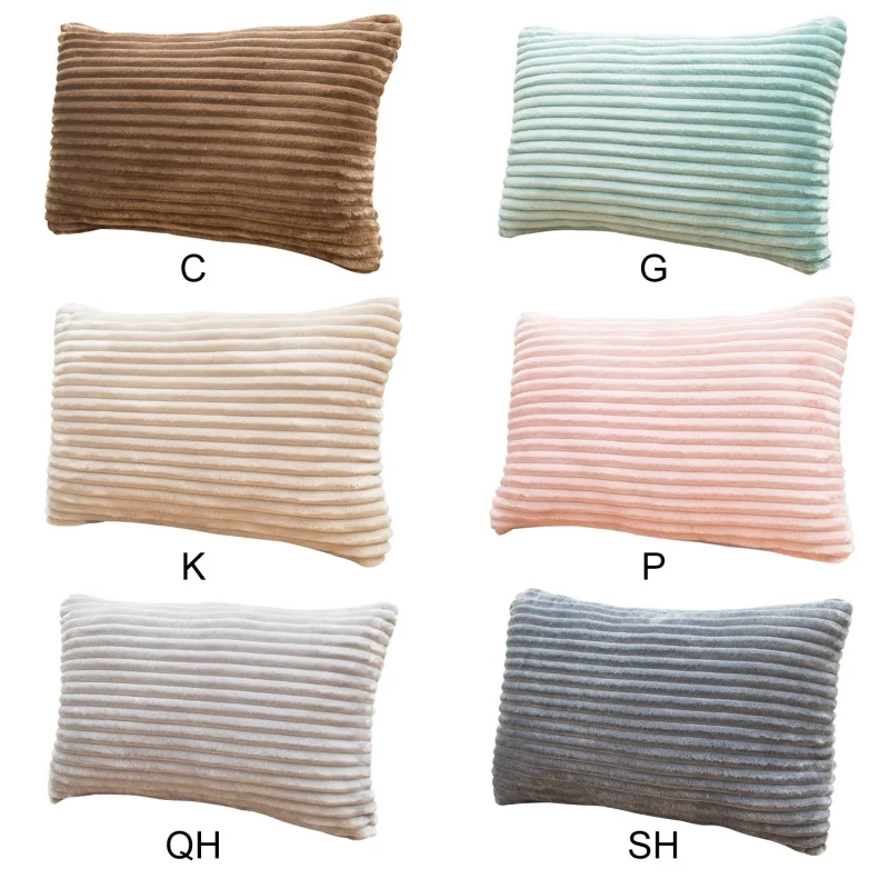 Soft Soild Decorative Square Throw Pillow Covers Set Cushion Cases Sofa Bedroom Car Corduroy Pillowcases