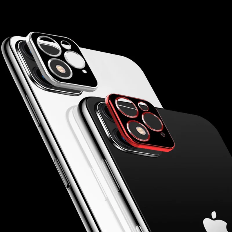 Металлический Задний защитный чехол для объектива камеры для iPhone 11 Pro Max, защитное кольцо с защитой от царапин, круглая крышка с клейкой лентой