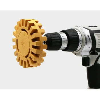 

4 Inch 100mm Power Drill Adapter Decal Removal Anti Scratch Practical Pinstripe Quick Effective Smooth Auto Eraser Wheel Rubber