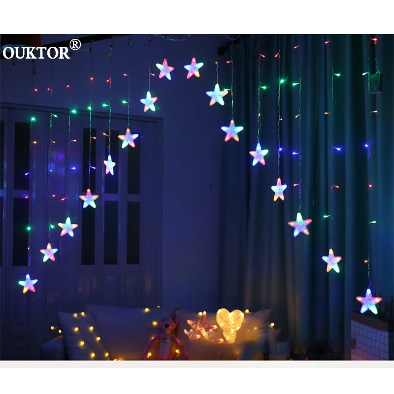 3 м светодиодный гирлянды со звездами, гирляндами, рождественскими сказочными огнями, гирляндами, гирляндами для свадьбы, дома, вечерние, садовые, праздничные украшения