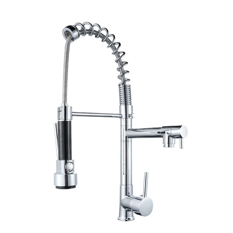

for Hot And Cold Mixing Water Multi-functional Spring Pulling Kitchen Faucet Kitchen Sink Faucet Sanitary Ware
