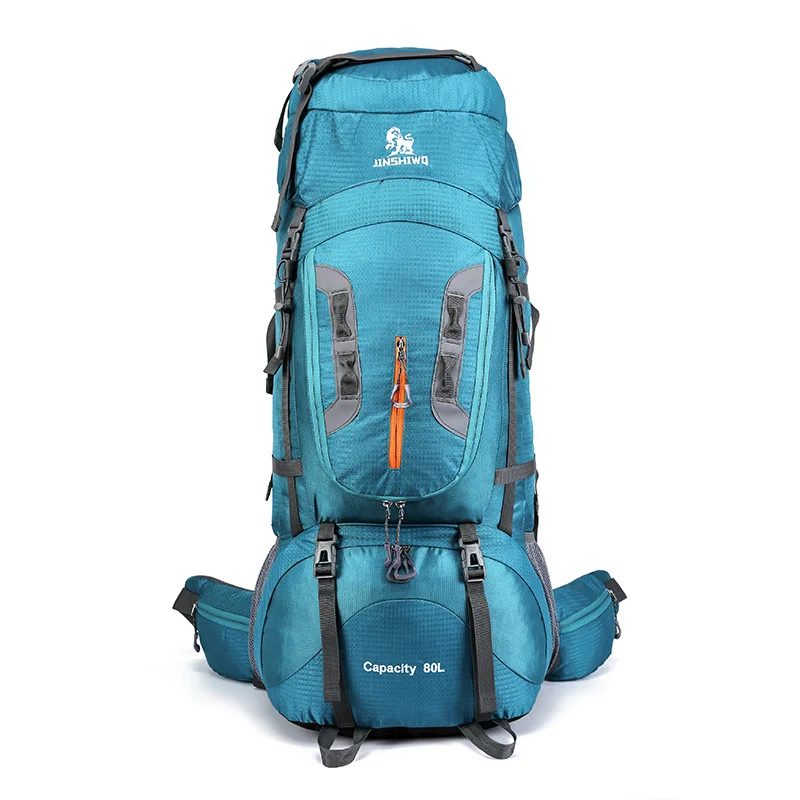 Blue-80L 80L/60L походные рюкзаки для кемпинга, большая уличная сумка, рюкзак из нейлона, сверхлегкая Спортивная дорожная сумка из алюминиевого сплава, поддержка 1,65 кг - Цвет: Blue-80L