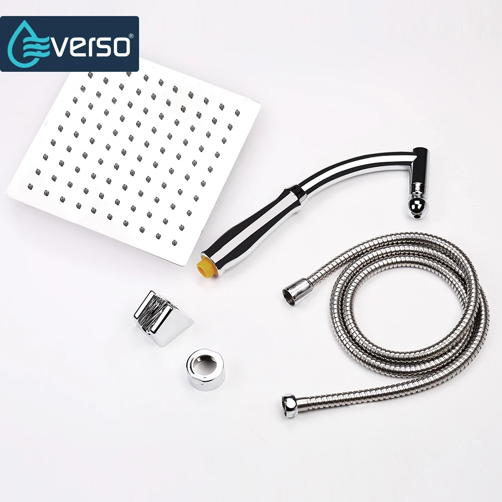 Дождевая насадка для душа EVERSO 8 дюймов ручная потолочная Лейка с высоким