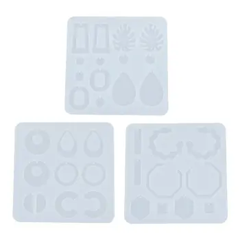 

Crystal Epoxy Resin Mold Earring Pendant Casting Silicone Mould DIY Crafts Jewelry Making Tool