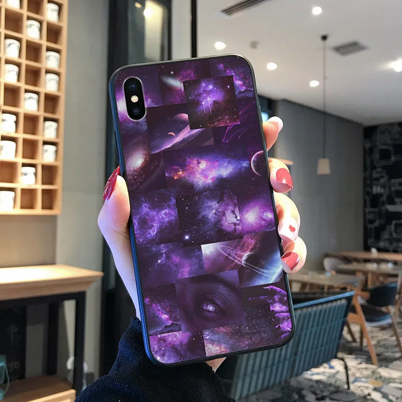 Estetika langit Berbintang seni DIY Dicat Ponsel Case Untuk iPhone 8 7 6 6S Plus X XS MAX 5 5S SE XR 11 11pro promax Ponsel