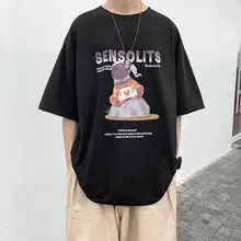 Oversized T-Shirt Plus-Size Harajuku Spring Women Loose Summer Cartoon All-Match Wild