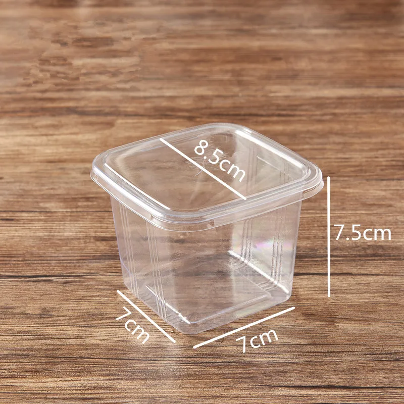 Прозрачные пластиковые чашки для десертов фруктов и тортов 420 мл 50