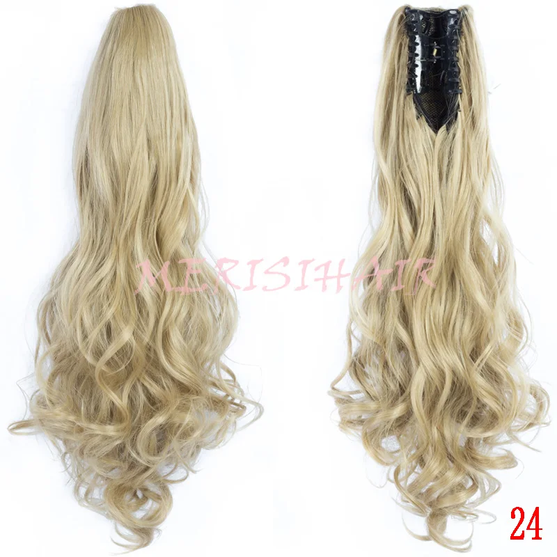MERISI волосы синтетические волосы для наращивания коготь на конском хвосте поддельные конский хвост шиньон для женщин светильник коричневый хвост - Цвет: SH88 24