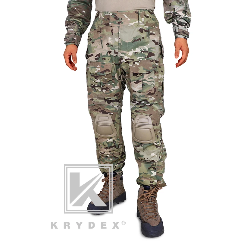 KRYDEX Тактический BDU G3 боевые штаны Мультикам CP стиль Battlefield штурмовые брюки BDU Униформа w/наколенники для военной охоты