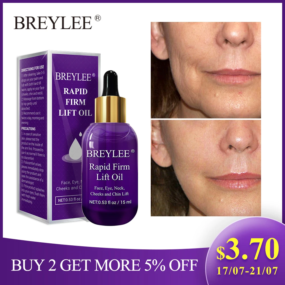 

Breylee Essential Oils Rapid Firming Lifting Face Essence Oil Massage Anti Wrinkle Anti-aging Powerful V Shape Facial Skin Care