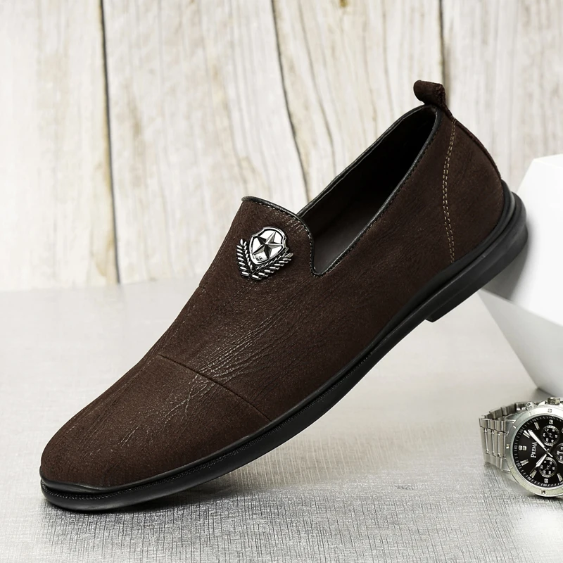 

Genuine Leather Mens Shoes Casual Loafers Big Size 11.5 Mens Shoes Casual Summer Comfortable Mens Shoes Casual Boots Pigskin