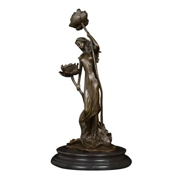 

European style bronze lady statue Candlestick