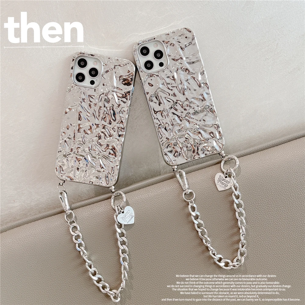 StylishSilverTextureTinFoilPhoneCaseForiPhone12Mini11ProXS