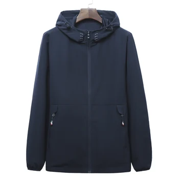 

2020 new plus size 8XL 7XL 6XL 5XL Spring Autumn Hooded Jacket Men Casual Loose Windbreaker Jacket Male Outwear Zipper Thin Coat