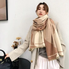 

Luxury Winter Women Scarf Cashmere Wraps Design Horse Print Warm Shawl Blanket for Ldaies Female Scarves Thick Bufanda Stoles
