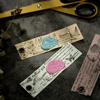 

Postmark Label Shorthand Life Series Vintage Label Stickers DIY Craft Scrapbooking Album Junk Journal Planner Decorative Sticker