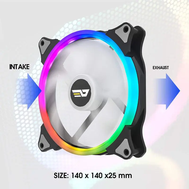 Чехол darkFlash 140 мм вентилятор Охлаждающий ПК RGB аура синхронизация 5 В/3Pin Заголовок