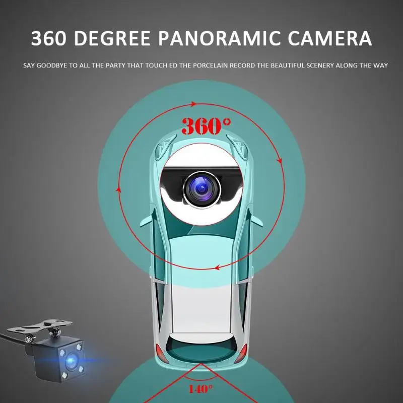 IPS Screen Panoramic 4.5 inch Car DVR Dashboard Camera Dual Lens Night Vision Driving G-sensor Recorder