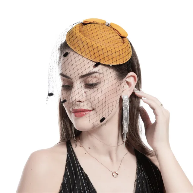 Fascinator Donna Con Velo E Piume - Clip O Fascia - Per Matrimoni E Feste - Foto 6