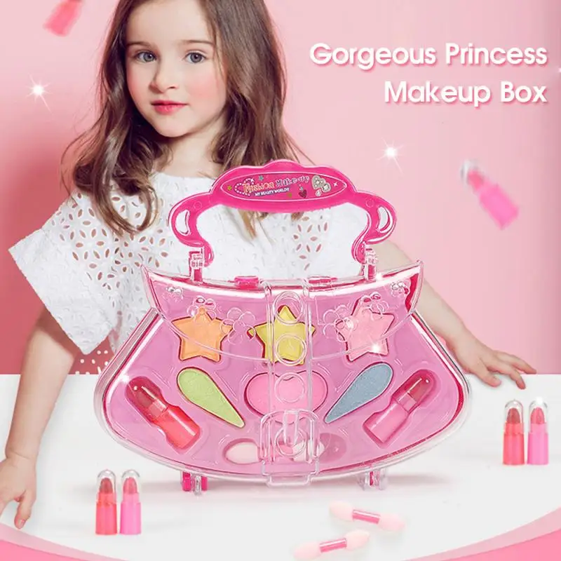 Juego chico maquillaje de juguetes Rosa maquillaje princesa peluquería de simulación de plástico juguete para niñas vestido de bebé niña