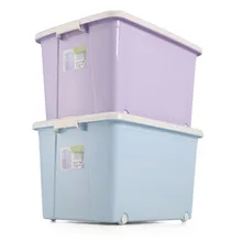 Printed Plastic Storage Three-piece Set Household Storage Box Clothes Toy Finishing Box Hand Desktop Snacks Storage Box