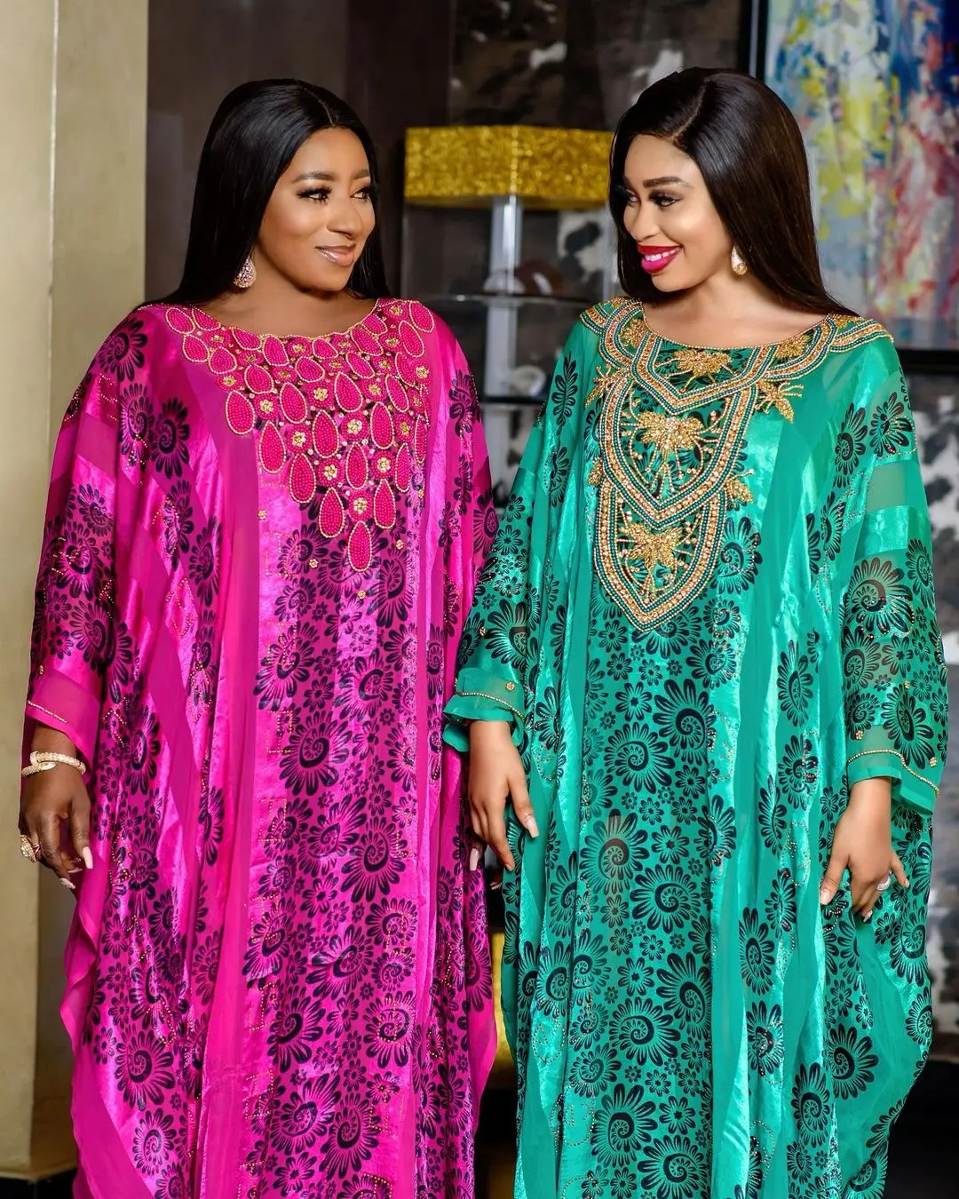 Fascinating Rich Aunties Silk and Chiffon Bubu Kaftan Styles.. - Stylish  Naija | Kaftan styles, Latest african fashion dresses, African lace dresses