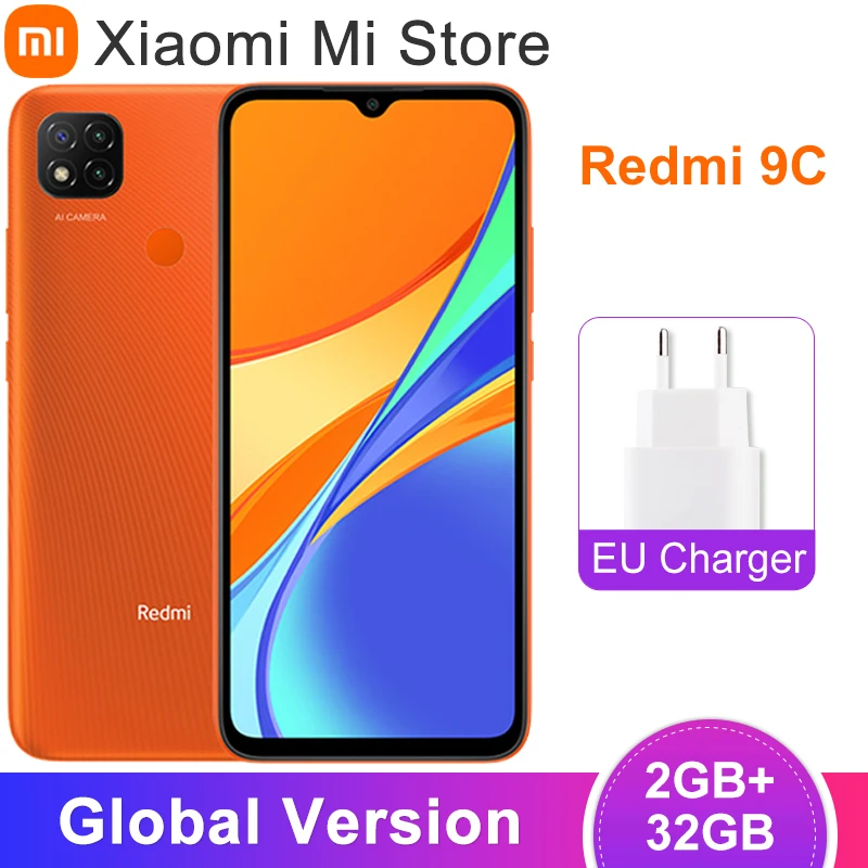 Xiaomi Redmi 9C глобальная версия дюйма 2 Гб ОЗУ 32 ПЗУ аккумулятор мобильный телефон 5000