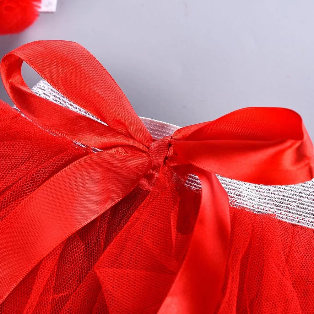 Рождественские балетные юбки-пачки для маленьких девочек; коллекция года; красивые вечерние юбки+ обруч для волос; комплект; G90808