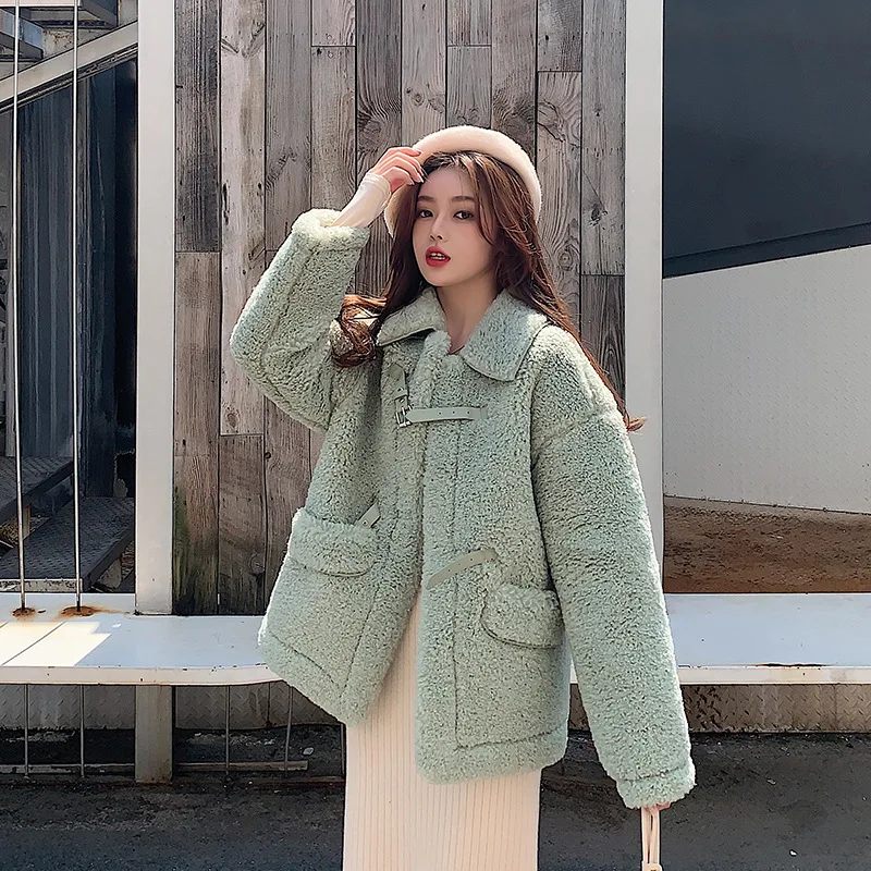 

Berber Fleece Fur Granule Woolen Jacket Short