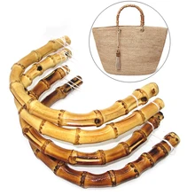 1PC Nature Bamboo Bag Handle for Handcrafted Handbag DIY Bags Accessories 2021 New Round Semicircular Bag Strap Hot Sale