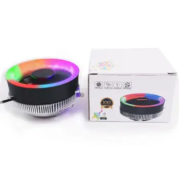 

100mm CPU Cooling Fan LED Light Desktop Computer Case CPU Cooler for Intel/AM2 Dropship