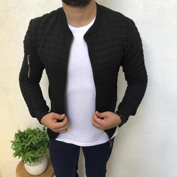 

2019 Slim Fit Warm Coats Autumn Winter Men's Lightweight Windproof Packable Jacket Solid Color Jackests Outwear