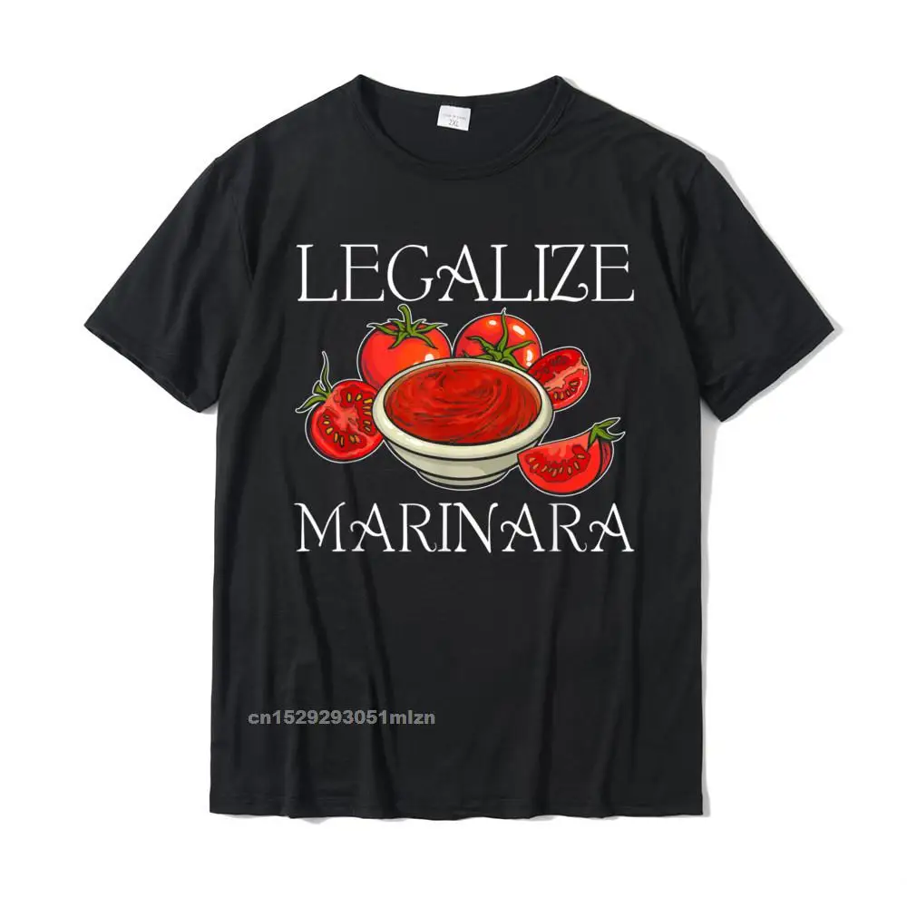 Casual T Shirt Funny Short Sleeve Company Crew Neck 100% Cotton Tops Tees Party Tops & Tees for Men Thanksgiving Day Marinara Tomato Sauce - Legalizing It T-Shirt T-Shirt__5215 black