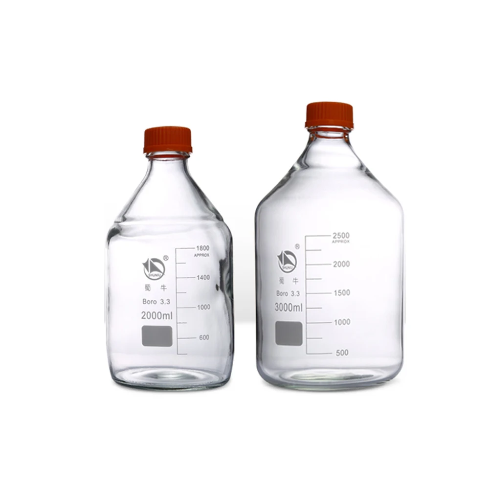Набор бутылок для реагентов Boro 3,3 лабораторная стеклянная посуда из боросиликатного стекла медиа/реагент стиль с заливным кольцом Автоклавный, GL 45 Ora
