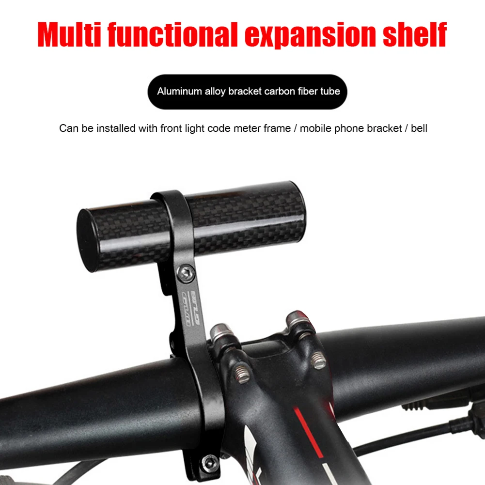GUB 3K Carbon Fiber 31.8mm Bicycle Handlebar Extender Tube Mount Bike Cycling Headlight Bracket Lamp Flashlight Holder bicycle handlebar extender