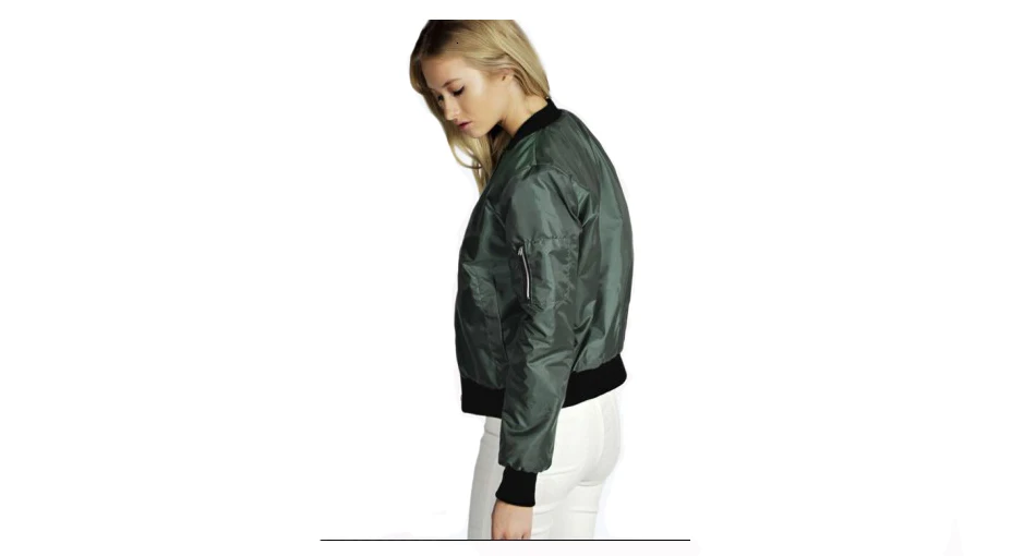 Casual Bomber Basic Zipper Jacket