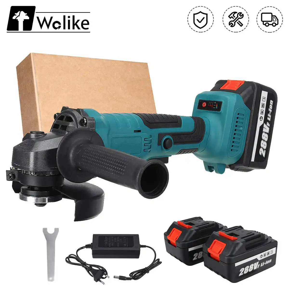 Wolike 3 Speed 100/125mm Rechargeable Cordless Electric Angle Grinder Grinding Machine Brushless For 18V Battery | Инструменты