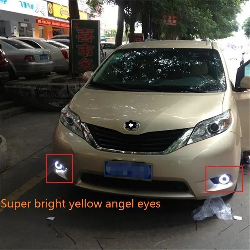 Аксессуары Luces Para Авто ходовой боковой указатель поворота светодиодные фары передние противотуманные фары в сборе 17 18 для Toyota Sienna - Цвет: MODEL F