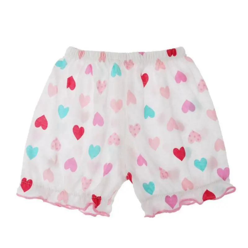 D Summer Elastic Waist Baby Floral Print Princess Cute Loose Cotton Newborn Kids Shorts in Girls' Shorts Children Clothing 0-3Y - Цвет: D