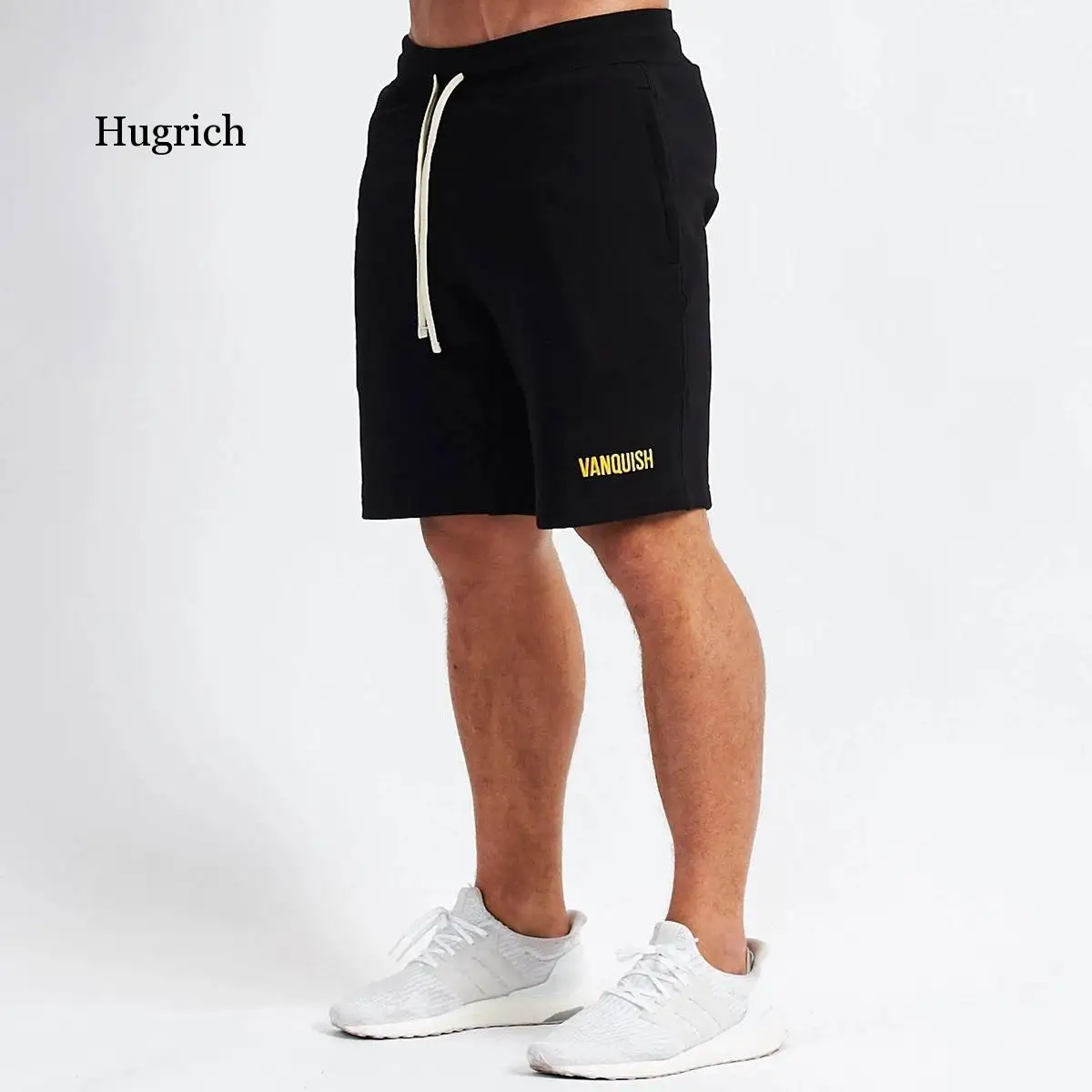 European New Muscle Fitness Shorts Men's Sports Running High Elastic Tights Men's Gym Wear