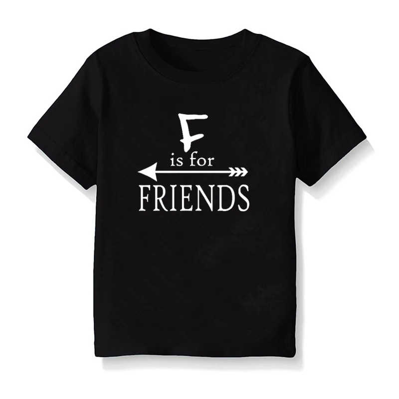 B Is for Best и F Is for Friend/Летняя футболка для маленьких мальчиков и девочек одежда с короткими рукавами для лучших друзей