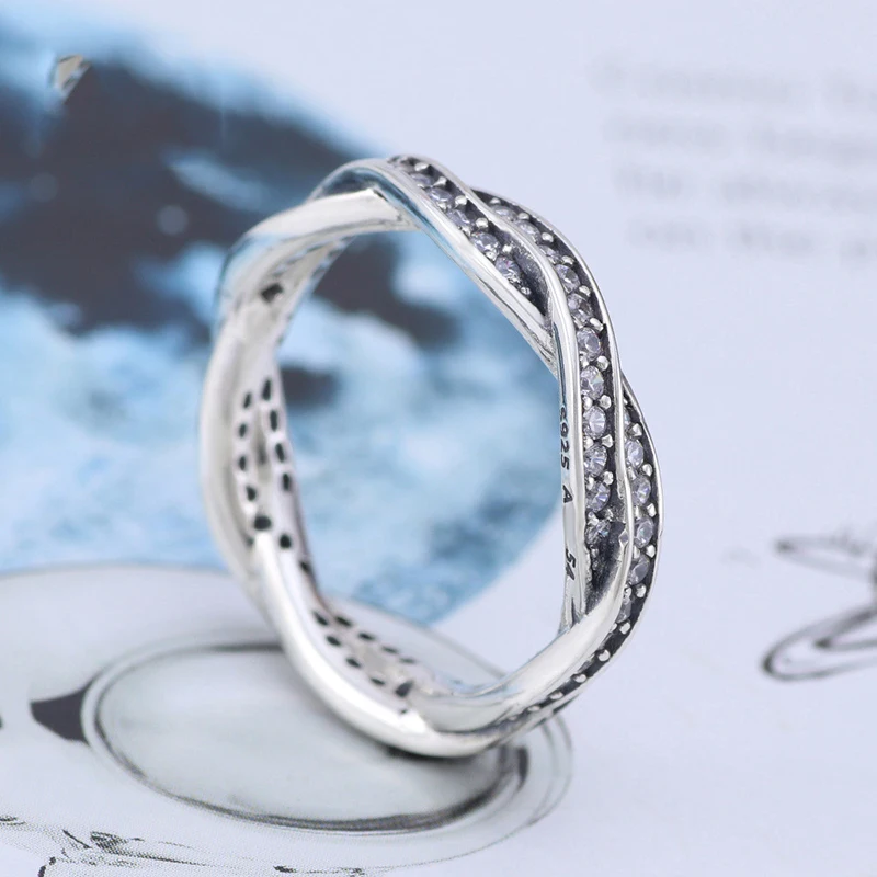 

Free Shipping Real 925 Sterling Silver Fashion Forever Love Ring For Women Wedding Engagement Anniversary Gift Fashion Jewelry
