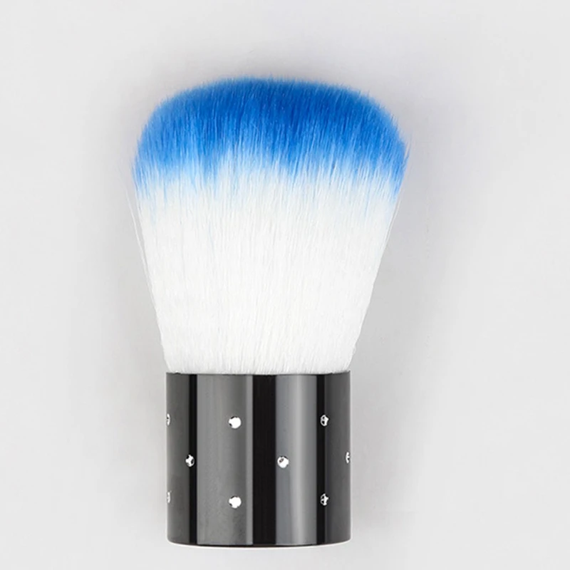 BL 1pcs Soft Nail Cleaning Brush Nail Brush Nail Art Manicure Tools Nail Dust Cleaner For Acrylic& UV Gel 6 Colors - Color: BL