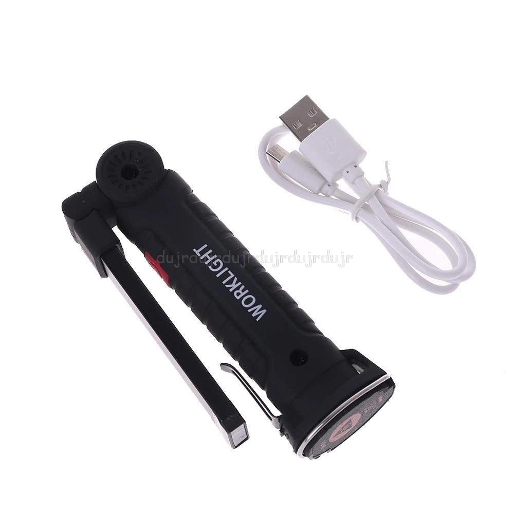 

Portable COB LED Work Light Foldable USB Rechargeable Emergency Lamp With Magnetic Base Multifunction Flashlight Au28 19