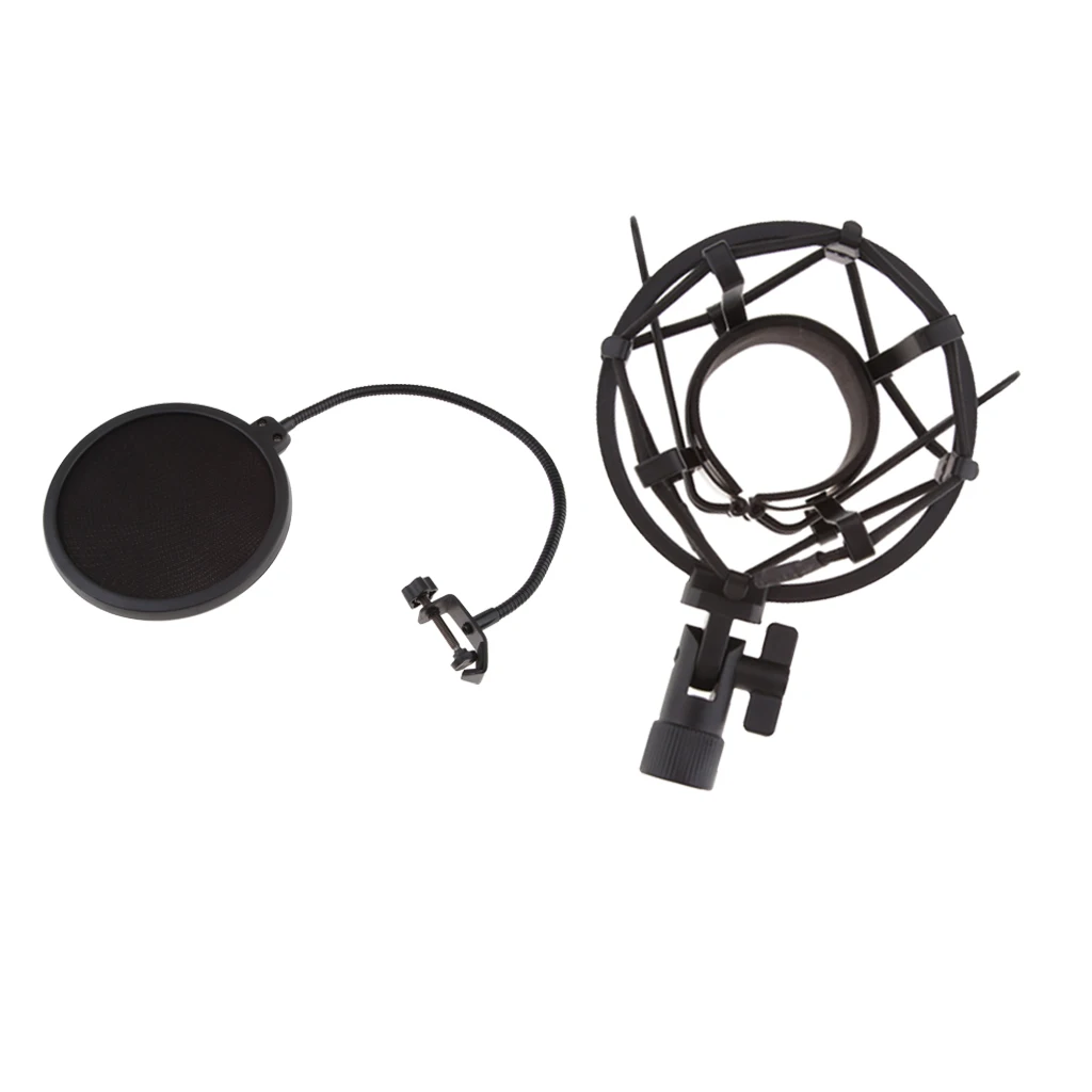 Нержавеющая сталь Mic Shock Mount держатель для 45 мм-50 мм Диаметр+ MicTripod Net