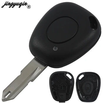 

jingyuqin Remote Car Key Case Shell Fob For Renault Twingo Megane Scenic Laguna 1 Button with Uncut Blade NE73 Replacement Cover
