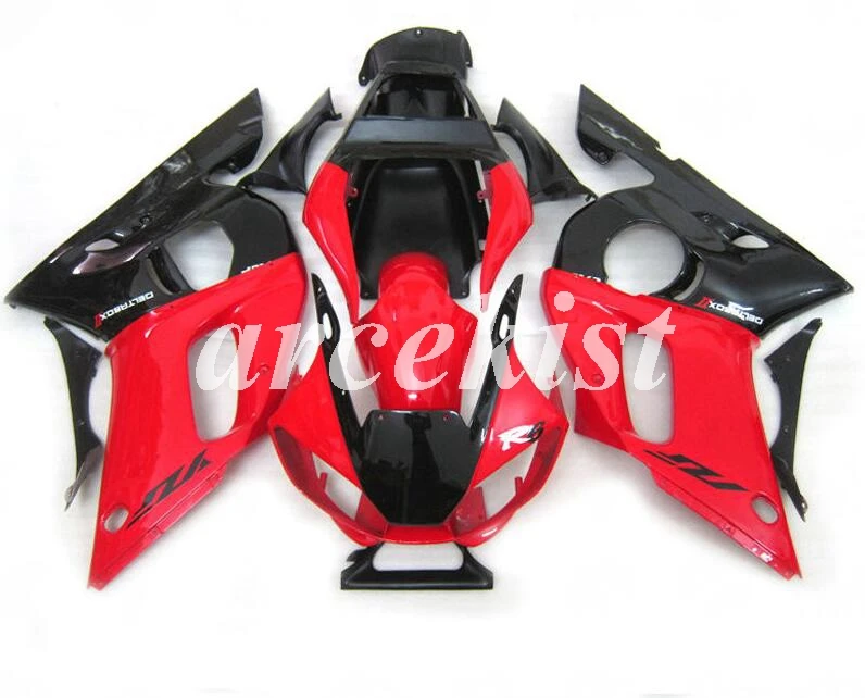 Новые ABS Обтекатели наборы подходят для Yamaha YZF R6 1998 1999 2000 2001 2002 Обтекатель Набор R6 98 99 00 01 02 глянцевый черный красный