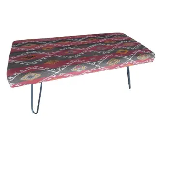 

Vintage Rugs Rug Ottoman, Kilim Upholstered Bench With English